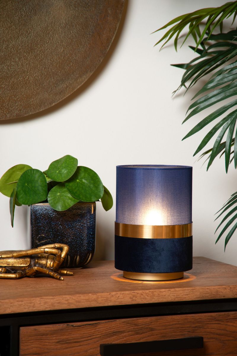 Lucide EXTRAVAGANZA TUSSE - Stolná lampa - Ø 15 cm - 1xE14 - modrá